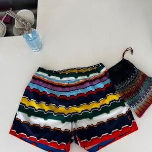 NEW MISSONI MARE MENS BATHING SUIT SWIM TRUNKS SMALL